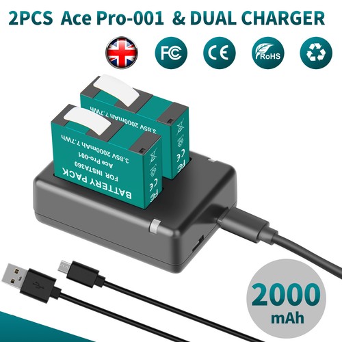 Batteria 85v per insta360 - 2x, 3,85v